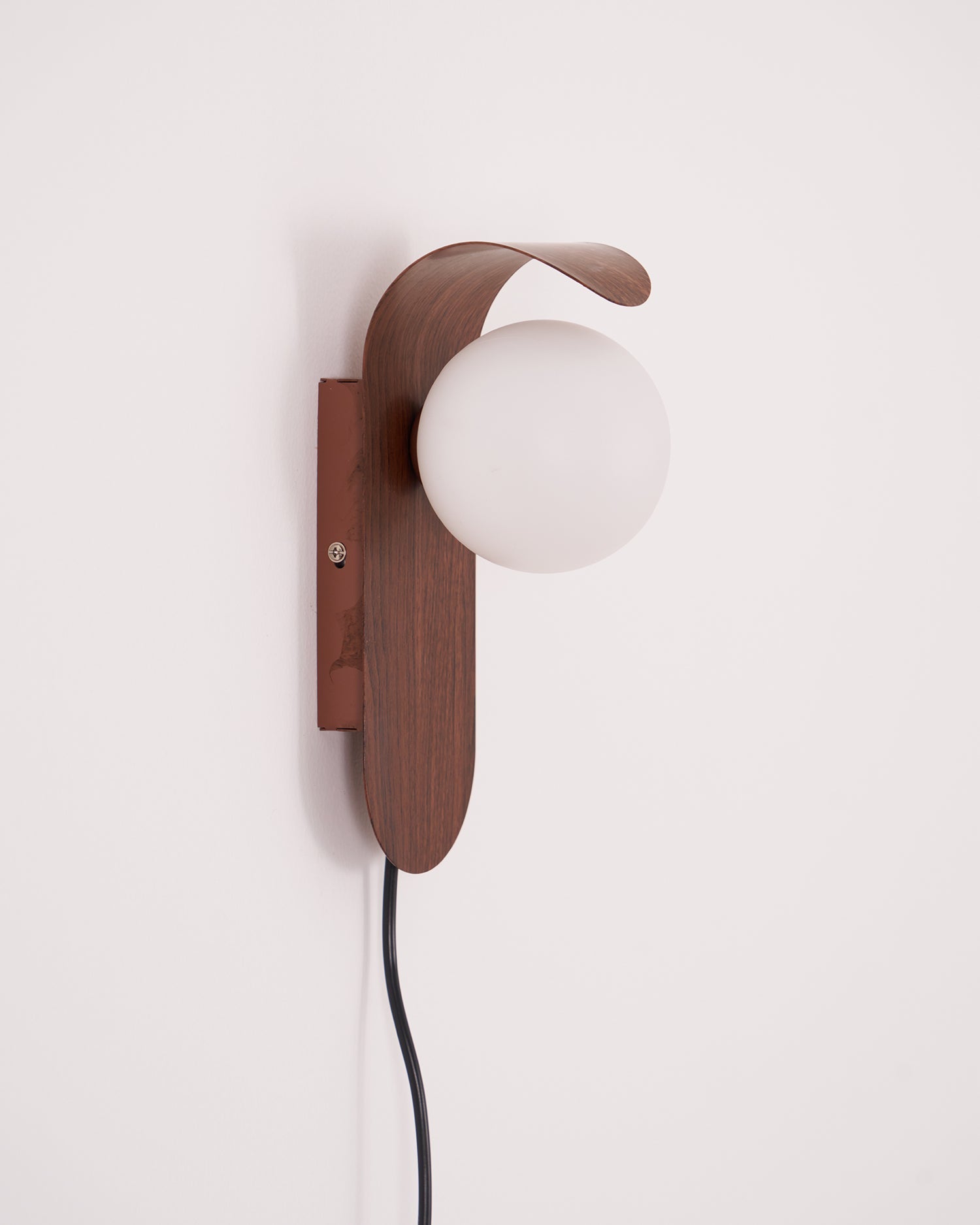 Wall Light – LED Walnut & Wood Globe Lamp