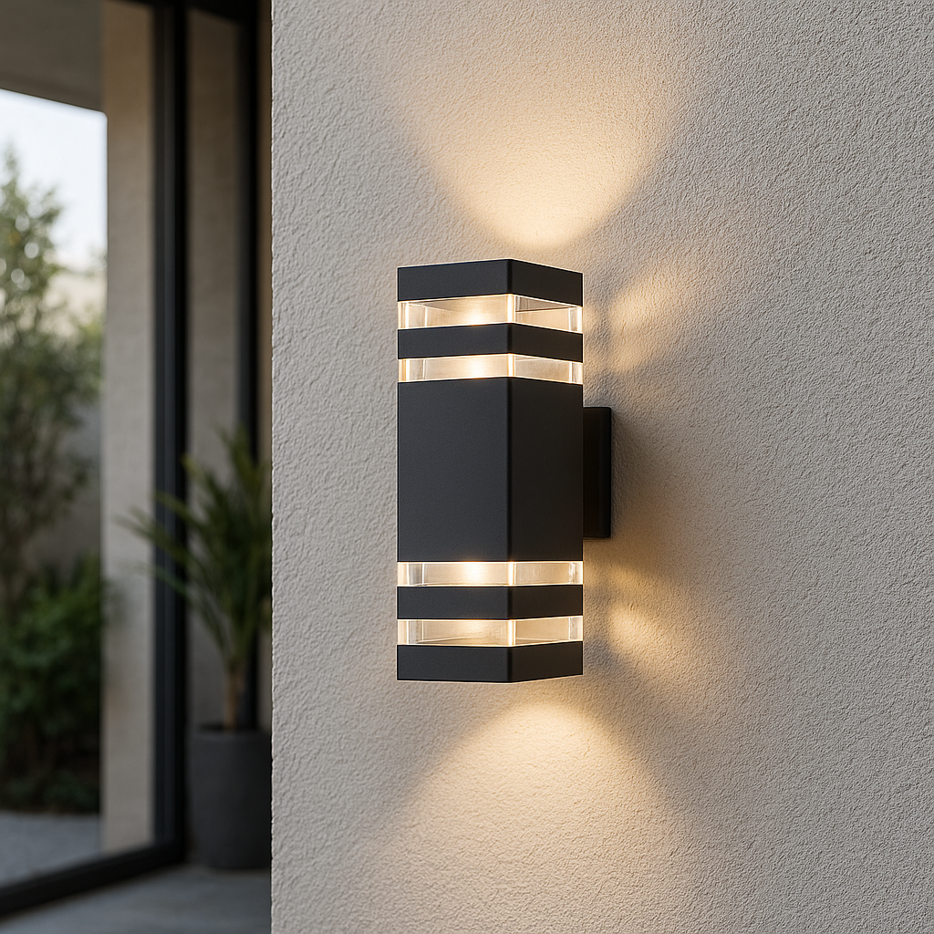 Wall Light Outdoor 2-Way LED Exterior Wall Lamp Black