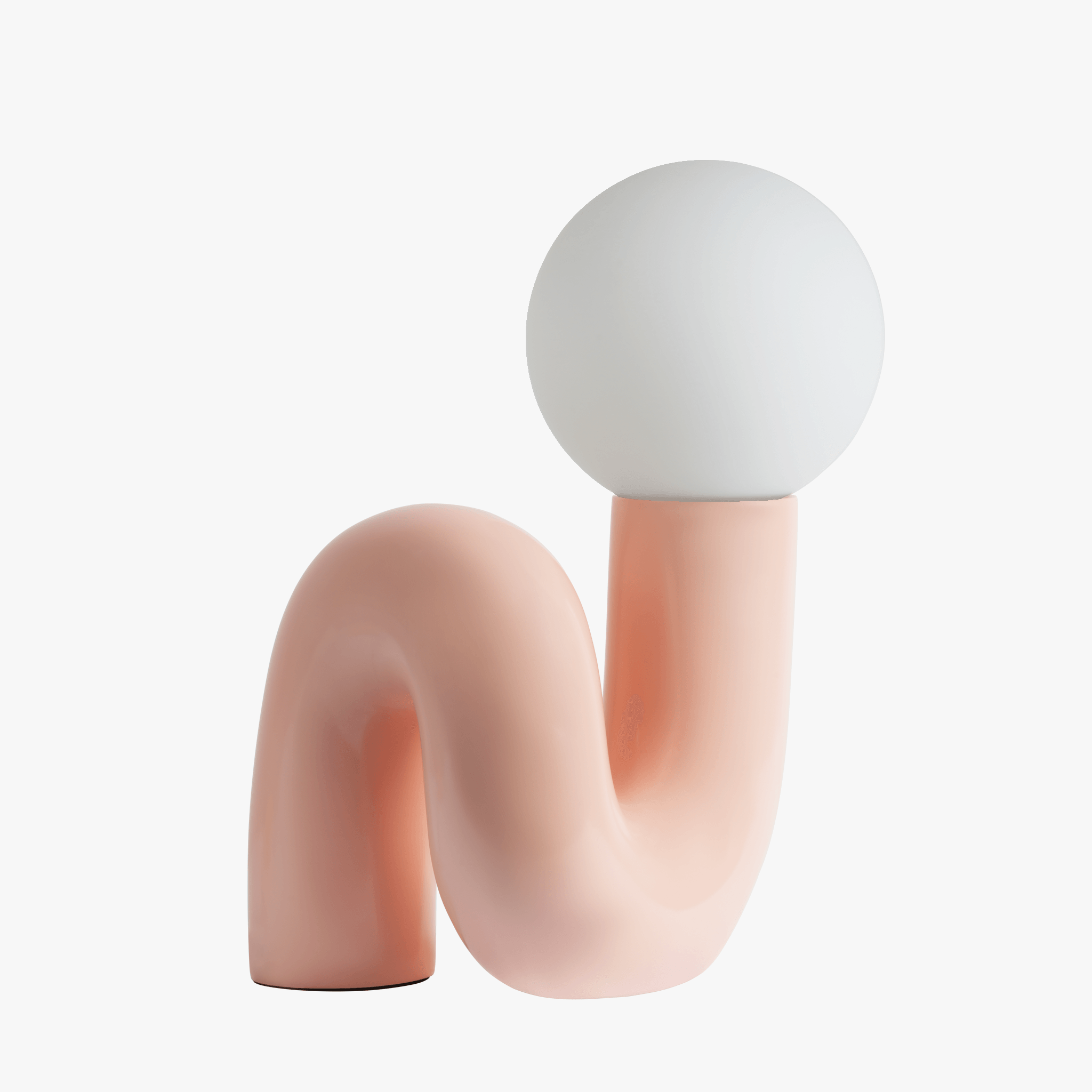 Table Lamp Gittana Sculptural – Curved Resin Base Ambient Light