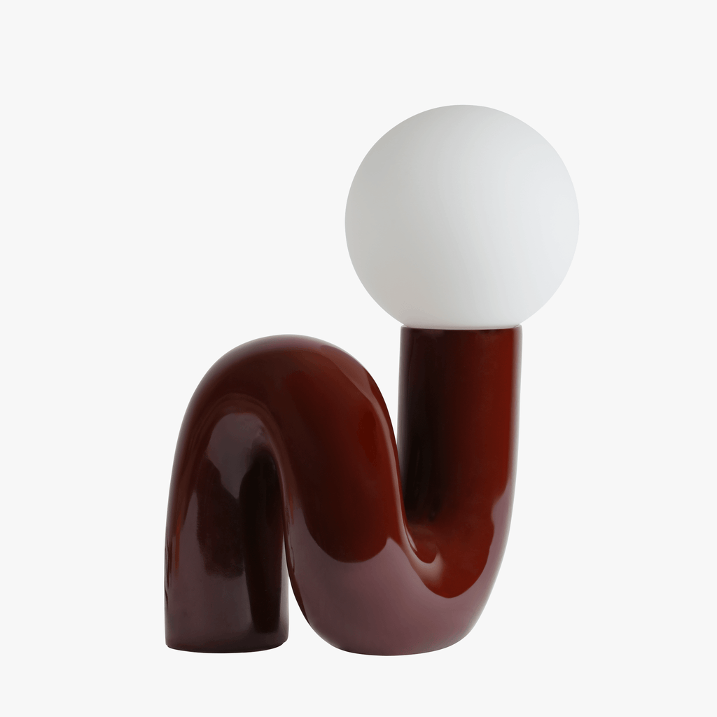 Table Lamp Gittana Sculptural – Curved Resin Base Ambient Light