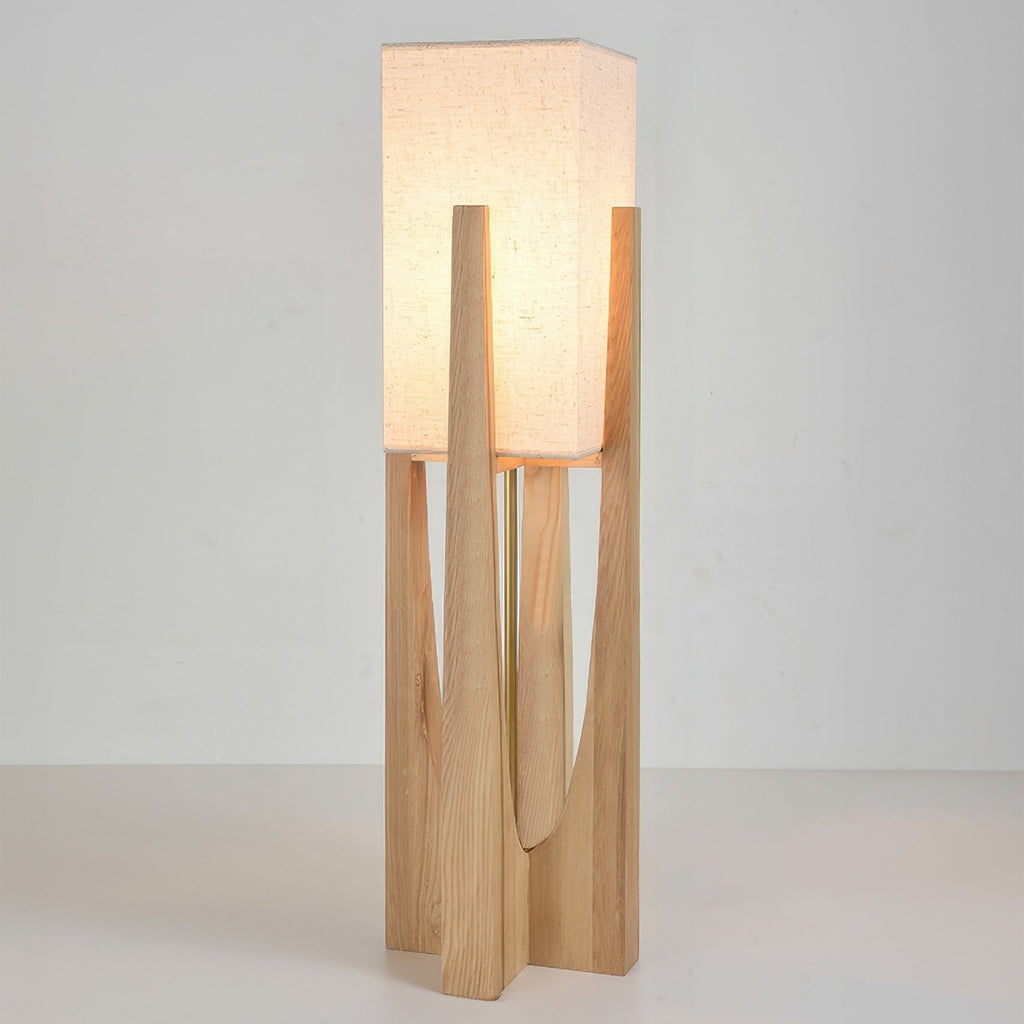 Floor Lamp – Japanese Wooden Walnut Modern LED Standing Lamp