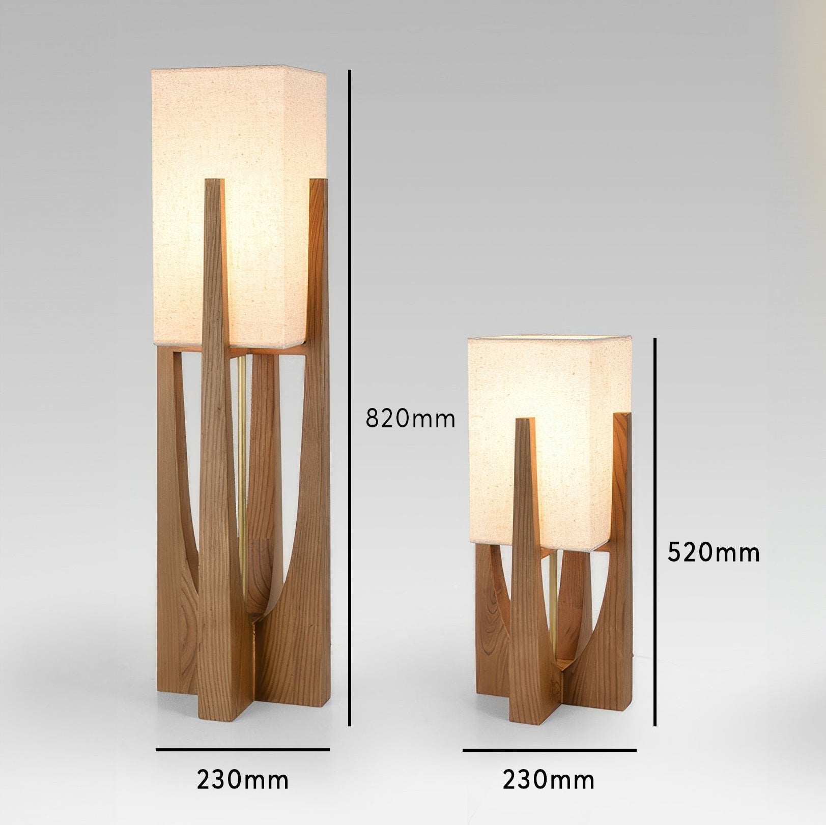 Floor Lamp – Japanese Wooden Walnut Modern LED Standing Lamp