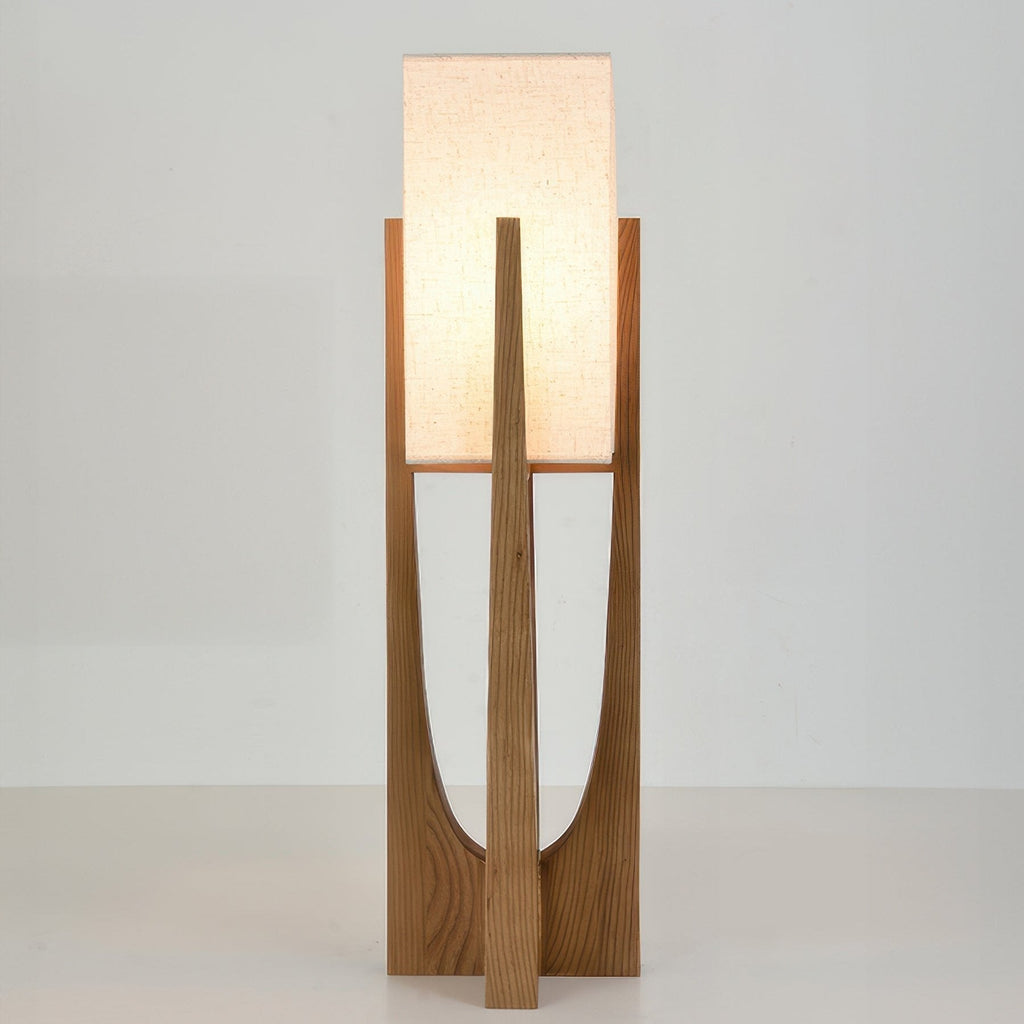 Floor Lamp – Japanese Wooden Walnut Modern LED Standing Lamp